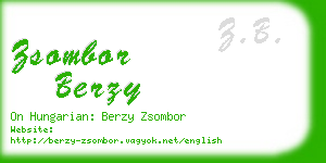 zsombor berzy business card